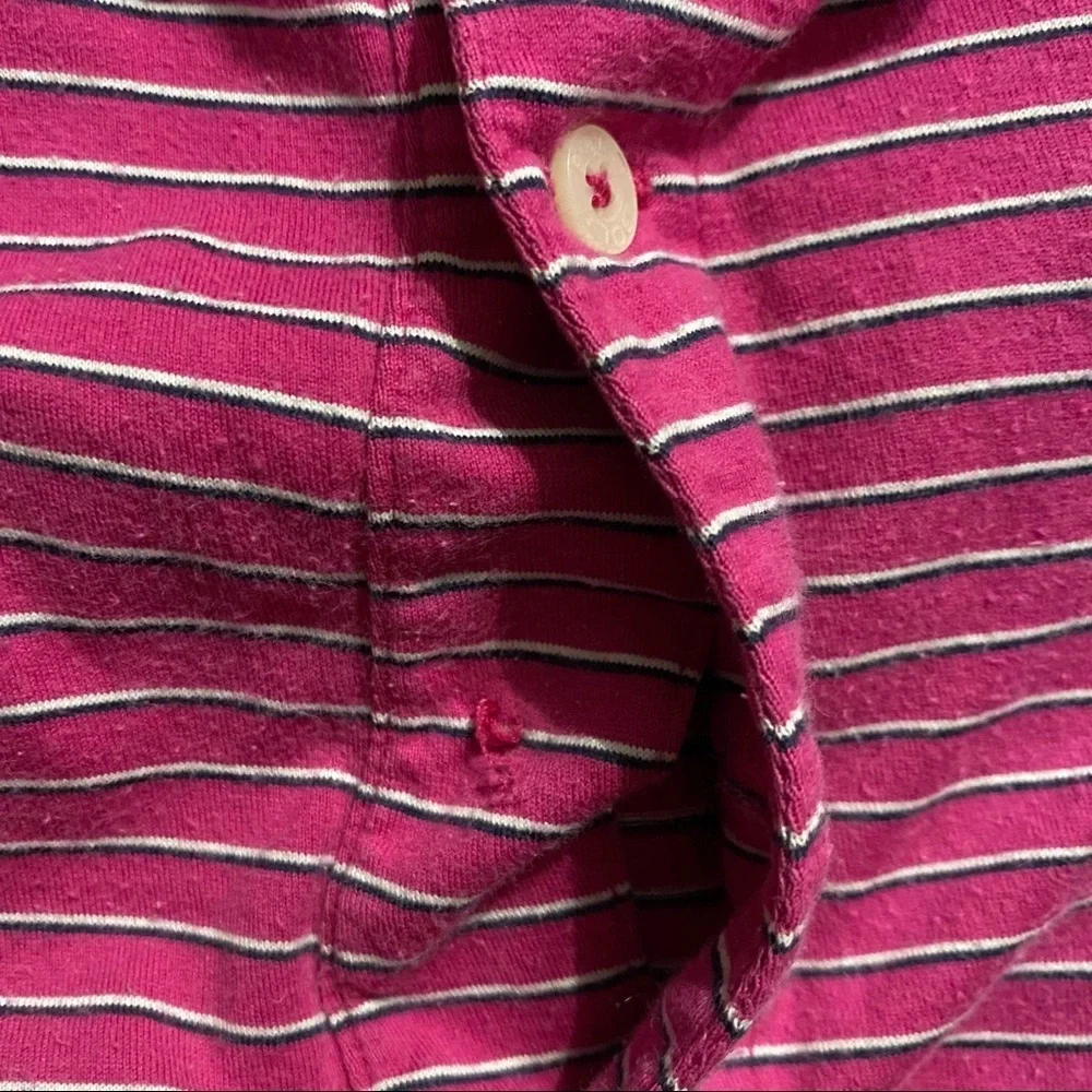 Ralph Lauren Pink Blue Striped Polo Shirt